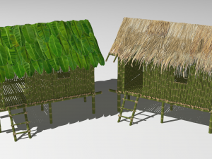 Jungle hut 3Dモデル