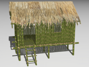 Jungle hut 3Dモデル