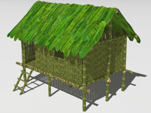 Jungle hut 3Dモデル
