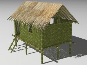 Jungle hut 3Dモデル