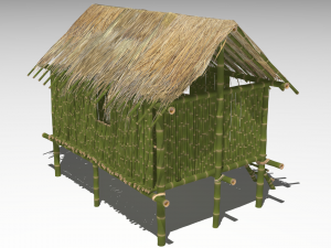 Jungle hut 3Dモデル