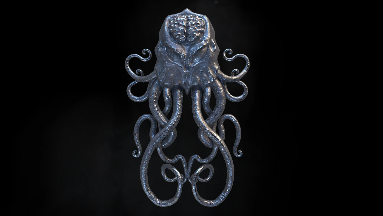Cthulhu door knocker 3D Model .c4d .max .obj .3ds .fbx .stl .blend 