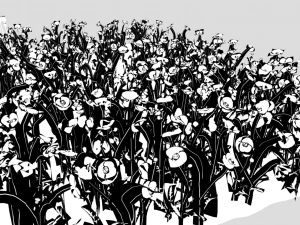 campo de amapolas Modelo 3D