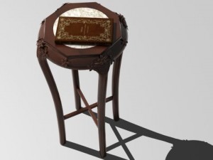 end table with marble top Modelo 3D
