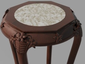 end table with marble top Modelo 3D