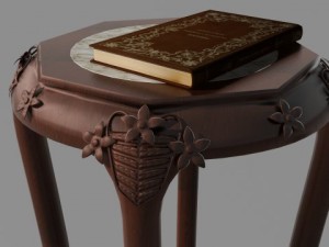 end table with marble top Modelo 3D