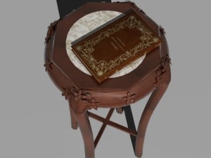 end table with marble top Modelo 3D
