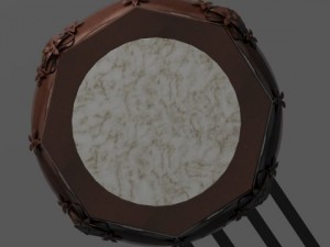 end table with marble top Modelo 3D