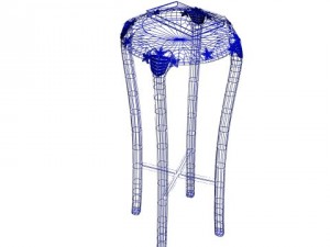 end table with marble top Modelo 3D