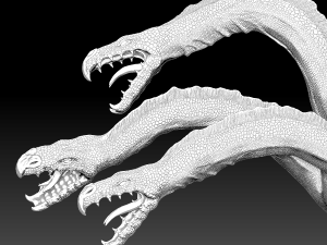 Hydra attacking 3Dモデル
