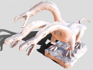 Hydra attacking 3D Model
