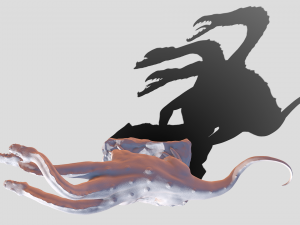 Hydra attacking 3D Model