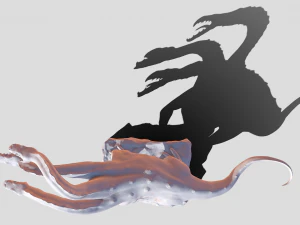 Hidra atacando Modelo 3D