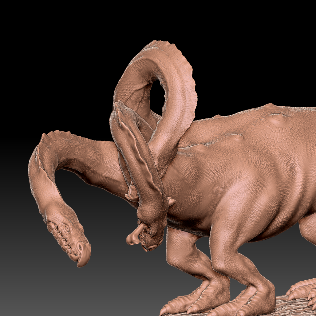 Hydra playing fetch Model 3D .c4d .max .obj .3ds .fbx .stl .blend 