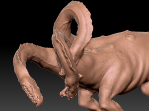 Hydra playing fetch Model 3D
