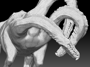 Hydra playing fetch Model 3D