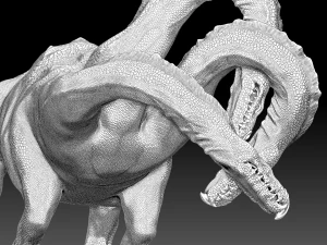 Hydra playing fetch 3D Model