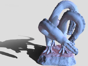 Hydra playing fetch 3D Model