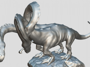 Hydra playing fetch Model 3D