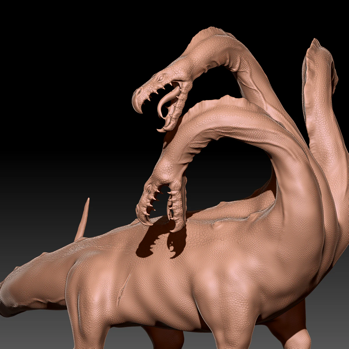 Wounded Hydra 3D Model .c4d .max .obj .3ds .fbx .stl .blend 