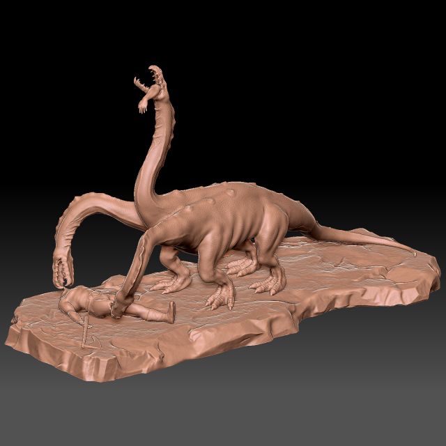 Hydra eating Modelo 3D .c4d .max .obj .3ds .fbx .stl .blend 