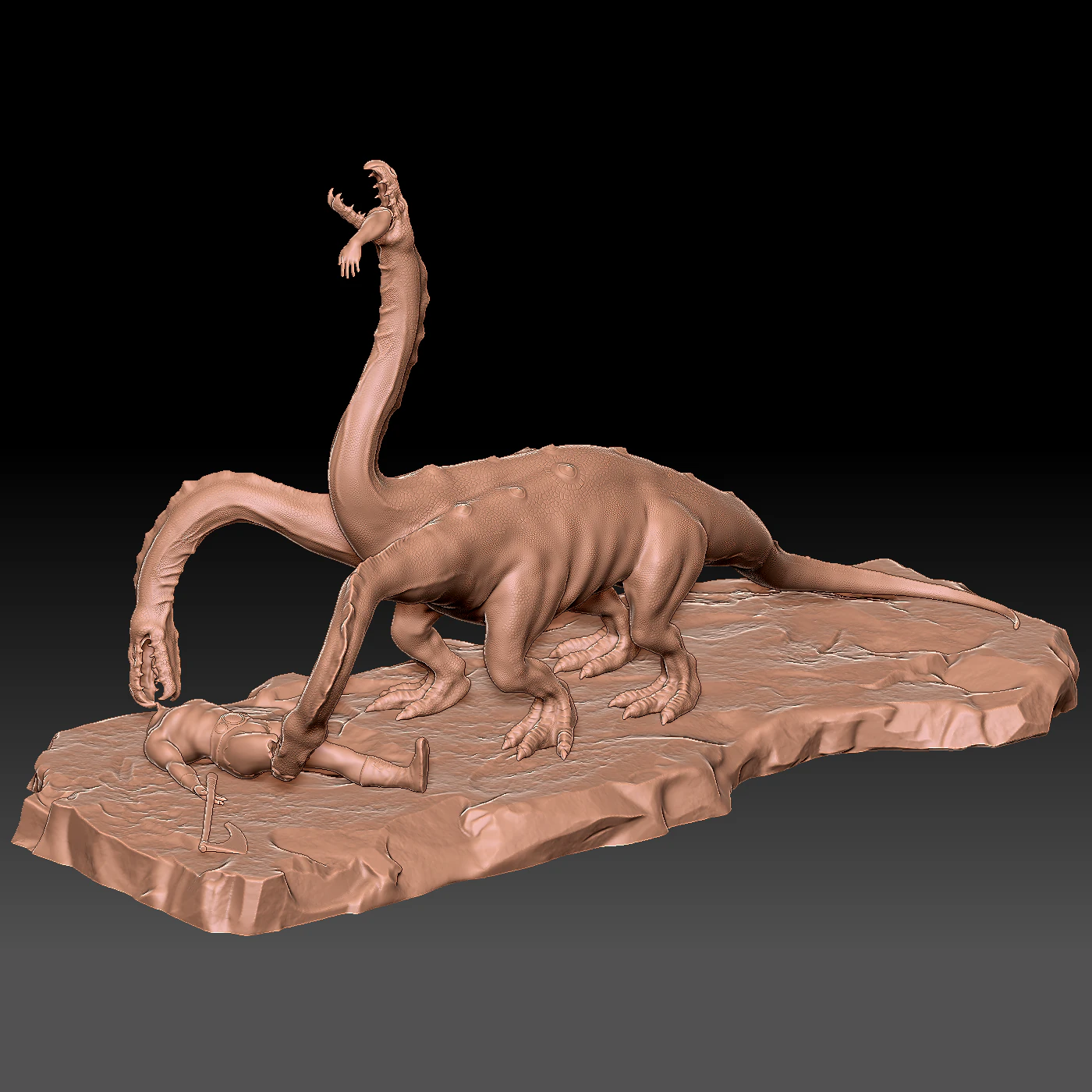 Hidra comendo Modelo 3D .c4d .max .obj .3ds .fbx .stl .blend 