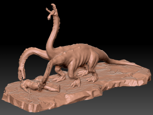 Hydra eating Model 3D