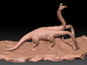 Hydra eating Modelo 3D