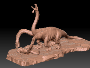 Hydra eating Modelo 3D
