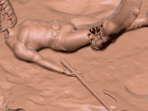 Hydra eating Modelo 3D