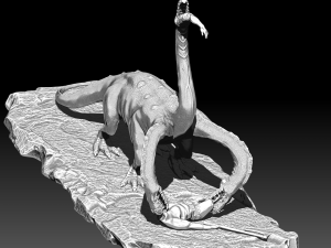 Hydra eating Modelo 3D