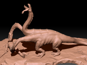 Hydra eating Modelo 3D
