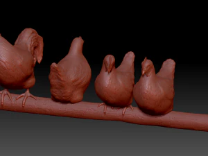 Chickens for 3d printing 3D Model