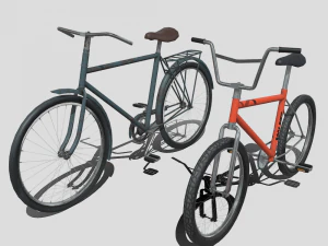 Dos bicicletas de baja poli. Modelo 3D
