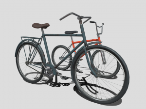 Two low poly bikes 3D Model