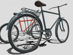 Two low poly bikes 3D Model