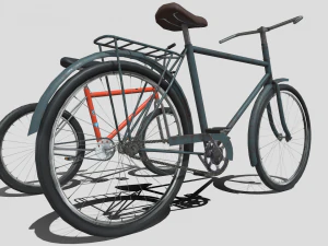 Two low poly bikes 3D Model