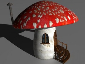 mushroom house 3D Model