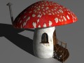 mushroom house Modelo 3D