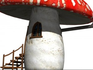 mushroom house Modelo 3D