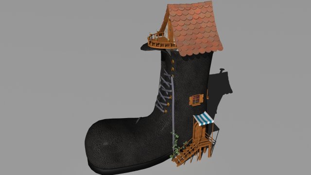 shoe house Modelo 3D .c4d .max .obj .3ds .fbx .stl .blend 