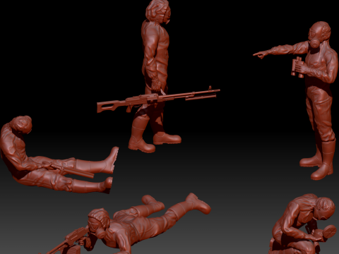 Hazmat soldiers 3D Print Model