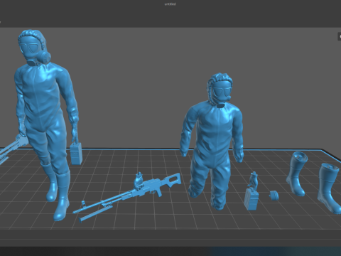 Hazmat soldiers 3D Print Model