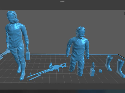 Hazmat soldiers 3D Print Model