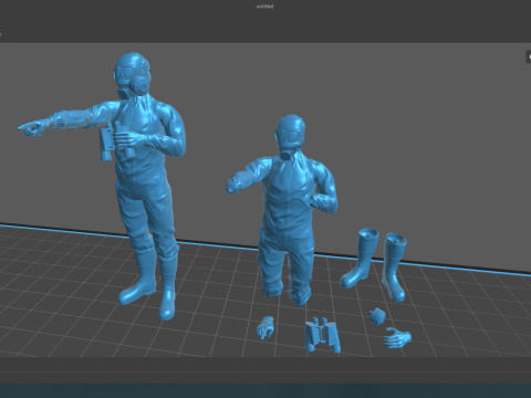 Hazmat soldiers 3D Print Model