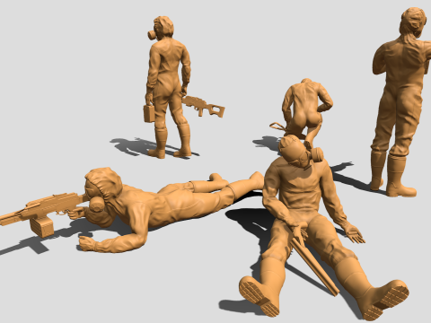 Hazmat soldiers 3D Print Model
