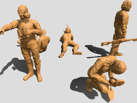 Hazmat soldiers 3D Print Model