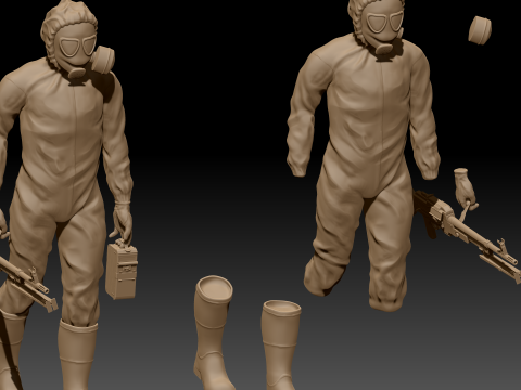 Hazmat soldiers 3D Print Model