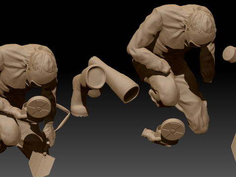 Hazmat soldiers 3D Print Model