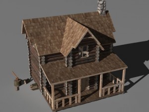 log cabin Modelo 3D